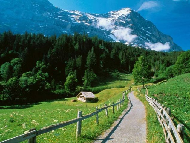 paesaggio alpino in Svizzera - "Non è da tutti convivere con tali meraviglie e passeggiare da mattina a sera nello smarrimento e nello stupore"(Victor Hugo) - (da www.deborasuoni.blogspot.it)